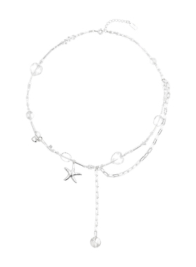 THISNESS纯银白水晶女小众项链