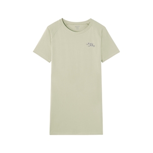 Jockey睡裙女夏季纯棉短袖睡衣宽松薄款春秋睡衣学生清新家居服