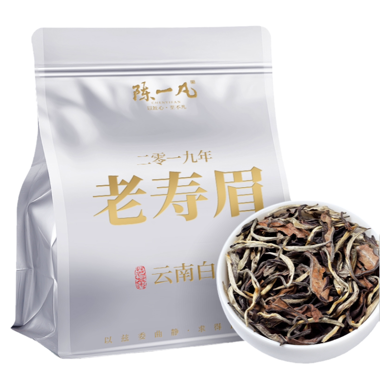 陈一凡老白茶陈香老寿眉正宗云南白茶2019年生晒古树茶叶袋装500g