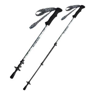 鲁滨逊峰极三系登山杖碳素伸缩超轻手杖防滑直柄徒步爬山户外装备