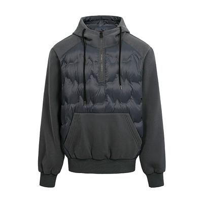 冬季轻薄羽绒卫衣男款连帽