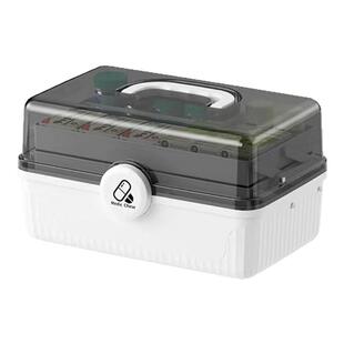 娃衣收纳盒整理盒化妆品收纳盒内衣物收纳大容量药箱药盒便携手提