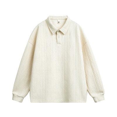 NEVERNEED美式polo领针织T恤男