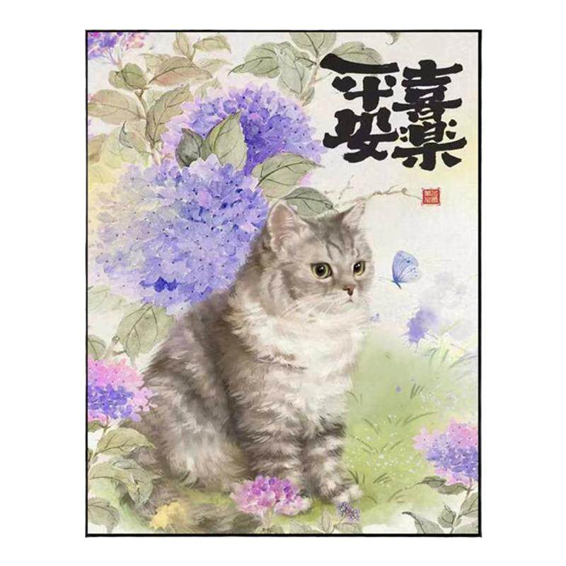 数字油画diy宠物猫咪照片定制生日礼物来图定做纪念品装饰画摆件