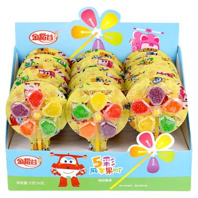 五彩风车糖儿童零食棒棒糖30支