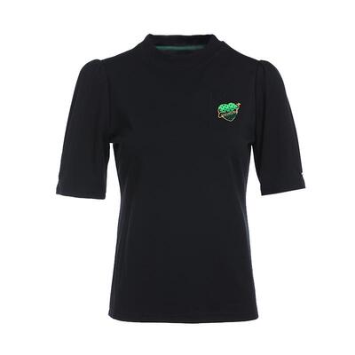 乔万尼春装新款针织t恤女简约高级感收腰立体刺绣好看流行EF3C881