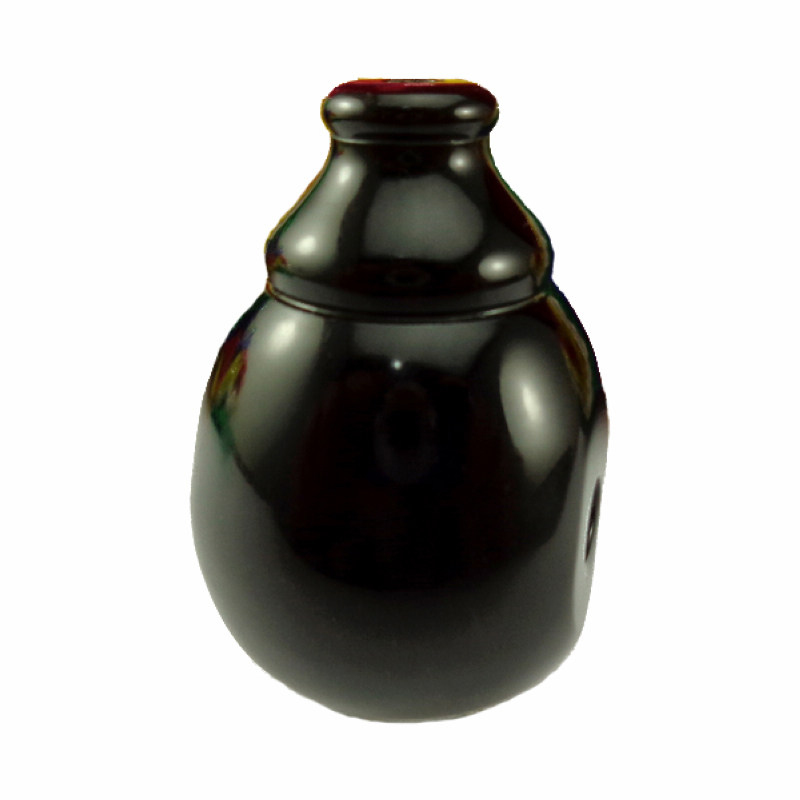 独家孤品 天然西藏黑牦牛角藏式三通佛头/发烧一体式 文玩DIY配件