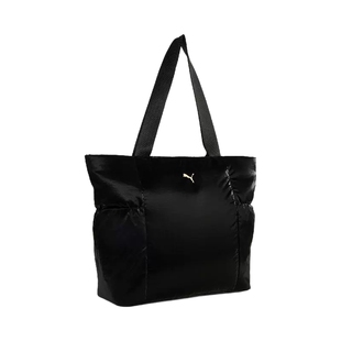 PUMA彪马女包运动包女士复古黑色手提包学生上课大容量托特包拎包
