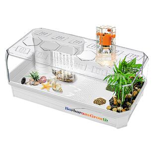 乌龟缸生态饲养通用缸小别墅屋爬台晒台巴西龟鱼缸家用养龟造景箱