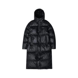 BEASTER油墨印花字母白鸭绒长款羽绒服25冬季新款侧开叉保暖外套