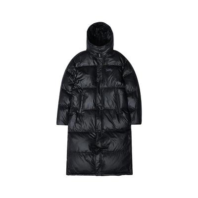 BEASTER油墨印花字母长款羽绒服