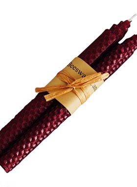 出口手工蜂巢造型蜂蜡长蜡烛20cm