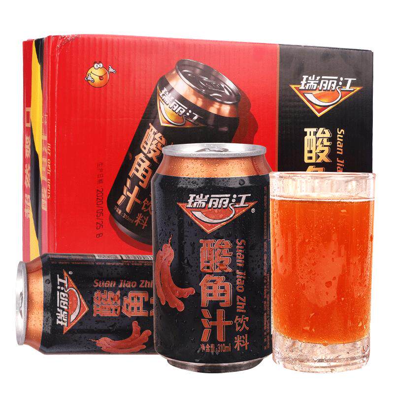 瑞丽江酸角汁310ml*24罐整箱 酸甜角果味饮料云南特产酸角汁果汁