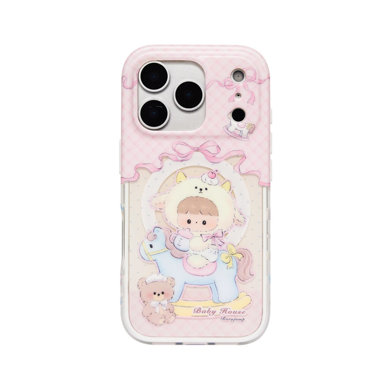 肉肉酱宝宝玩具屋适用iPhone18promax磁吸手机壳原创新款苹果17Pro磨砂IMD16二合一边框15PM防摔卡通