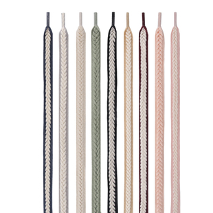 麦穗鞋带帆布鞋小白鞋编织黑白色宽扁平粗绳1.5cm麻花鞋带男女款