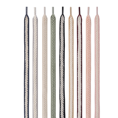 麦穗鞋带帆布鞋小白鞋编织黑白色宽扁平粗绳1.5cm麻花鞋带男女款