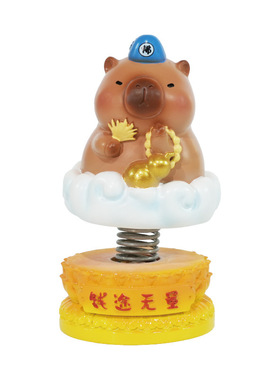 新款创意卡皮巴拉神仙摇摇乐摆件