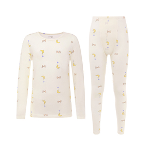 全棉时代秋冬季少年少女学生风柔棉保暖内衣套装男女中大童秋衣裤