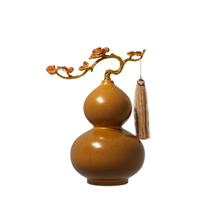 新中式陶瓷葫芦摆件客厅玄关电视柜酒柜装饰搬家礼物乔迁新居礼品