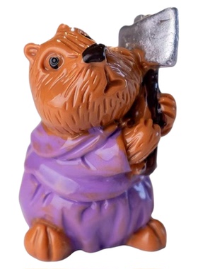 创意仿真亮面土拨鼠装饰品小摆件