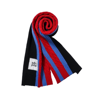 上森绵羊毛围巾女冬季百搭麻花护颈加厚保暖围脖高级感复古senpop