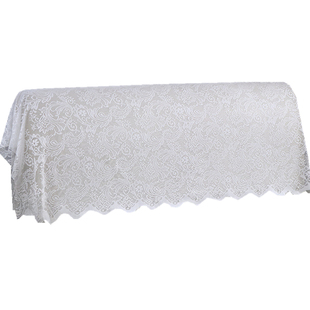 2025高级感轻奢床头盖布防尘盖巾套罩靠背软包法式蕾丝白色纱遮丑