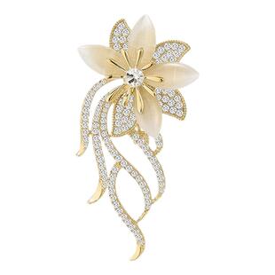 气质花朵胸针高级感轻奢胸花高档别针女简约时尚大气衣服点缀饰品