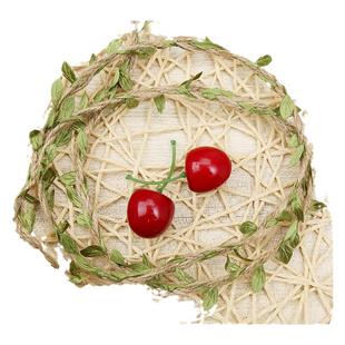 5毫米麻绳子树叶混织森林系列麻绳清新装饰麻绳绳子DIY背景藤条