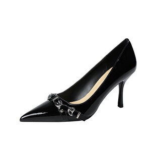 黑色绝美高跟鞋女加宽胖脚通勤尖头细跟单鞋配裙子2026年新款女鞋