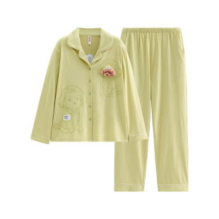 【烈儿宝贝直播间】芬腾纯棉情侣睡衣开衫女士男士套装