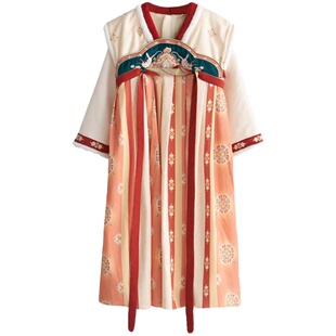 贝优可女童汉服秋冬装加绒中国风原创改良中式唐装古装裙子