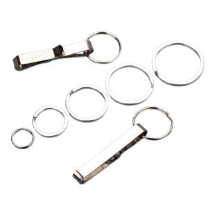 钥匙圈不锈钢环扣 金属汽车钥匙扁平小环 钢丝绳8字型老式钥匙扣