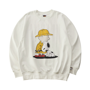 Battles 恶搞史诺B抓绒重磅420g圆领卫衣套头美式宽松休闲外套