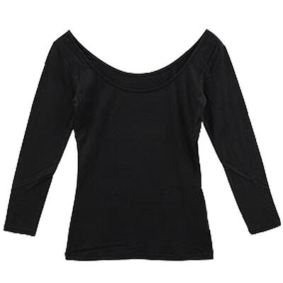 内衣超大低领口贴身打底纯色款