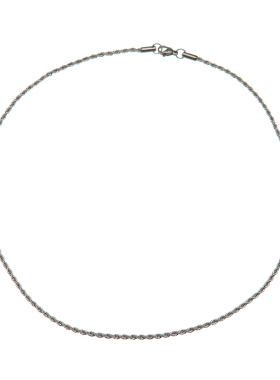 GuangYu轻奢小众麻花链钛钢项链男生冷淡风气质锁骨链潮简约素链