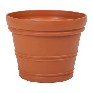 爱丽思特大号彩色花盆爱丽丝凸纹种树带托盘大口径深型塑料厚花盆