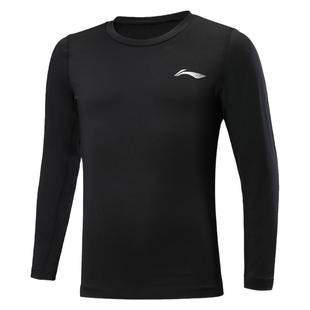 李宁儿童紧身衣训练服长袖秋冬季套装速干裤足球篮球打底加绒保暖