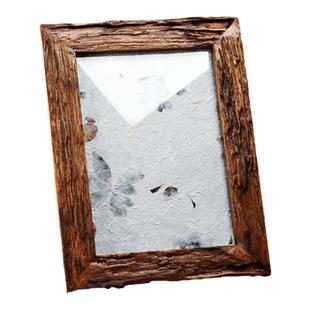 东南亚泰国复古老柚木大相框挂墙怀旧实木装饰油画框创意装裱摆件