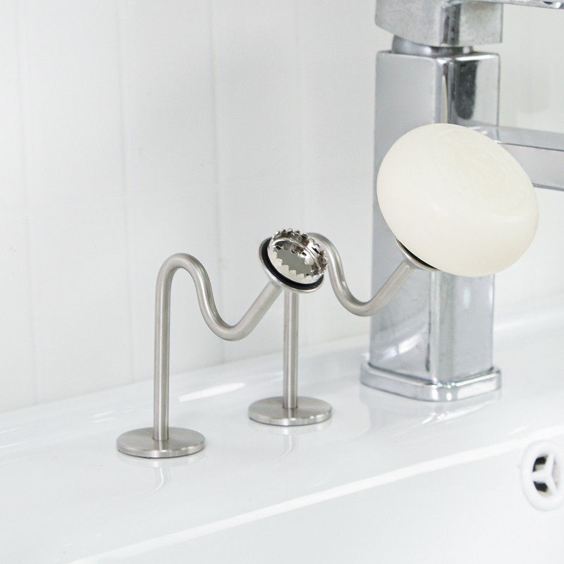 304不锈钢磁吸肥皂支架卫生间上墙皂扣洗衣槽香皂置物架托壁挂式