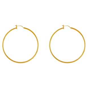 原版现货巴黎合伙人赵昭仪同款银色素圈耳环女简约气质高级感百搭