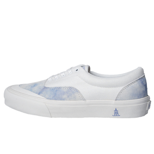 极路客X 惠州IDEAL滑板店 蓝紫扎染云彩翻毛皮专业滑板鞋男女板鞋