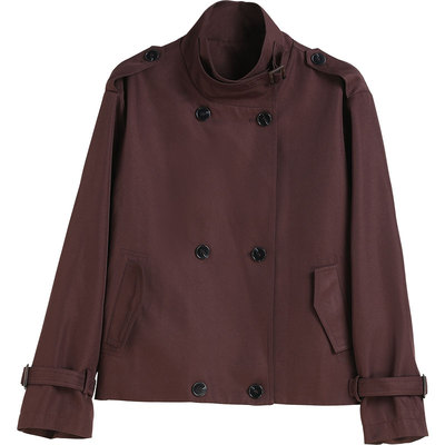 立领风衣短外套ivykki时尚