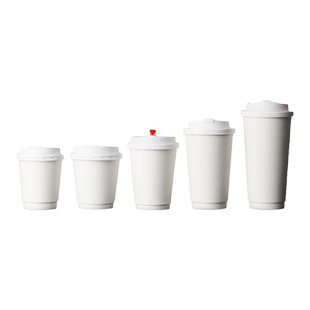 一次性咖啡杯定制双层隔热防烫热饮中空纸杯外卖防漏500ml奶茶杯
