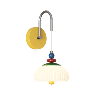 创意彩色壁灯卧室床头灯孟菲斯风格装饰商用酒店书房灯具儿童墙灯