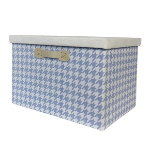 衣橱收纳带盖子千鸟格折叠盒子大号衣物衣柜内衣整理筐宿舍整理箱