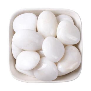 50斤白色鹅卵石大小鹅软石天然雨花石原石庭院阳台造景铺地白石头