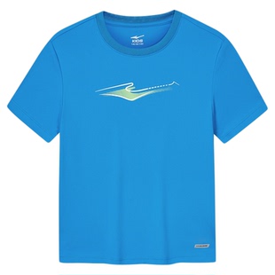 鸿星尔克童装男童短袖T恤夏季儿童速干衣女童防晒中大童运动上衣