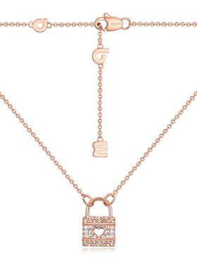 爱心锁项链apmMONACO情侣