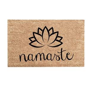 印度进口入户门中式新古典莲花地垫唯美中国风防滑脚垫进门垫子