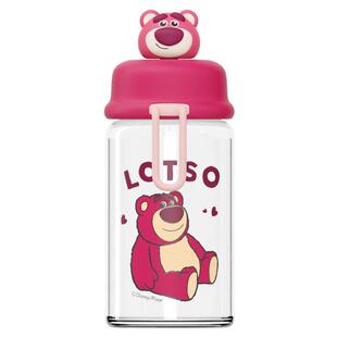 迪士尼儿童水杯学生上学专用直饮玻璃杯水瓶外出防摔便携随手杯女